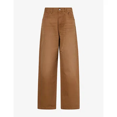 Carhartt Ip Womens Brandon Wide-leg Cotton Trousers Wip H Brown