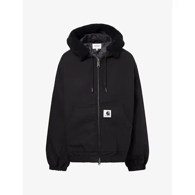 Carhartt Ip Womens Corey Hooded Cotton Jacket Black / Black