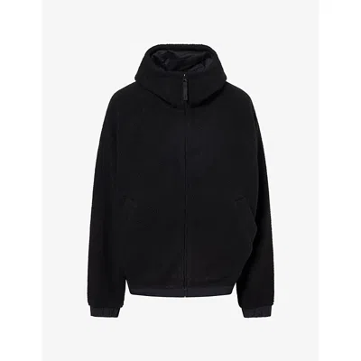 Carhartt Ip Womens Hooded Embroidered Fleece Jacket Black / Flint