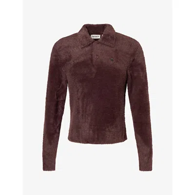 Carhartt Ip Womens Maine Polo Knit Jumper Palisander / Palisander In Brown