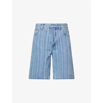 Carhartt Omens Rylan Stripe, Blue Rylan Striped Denim Shorts