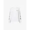 Carhartt Ip Womens White Graphic-print Long-sleeve Cotton T-shirt In White