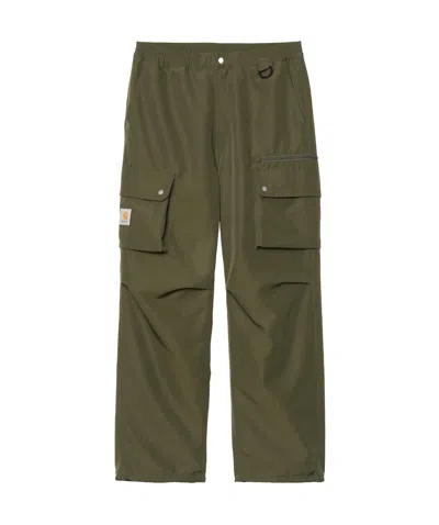 Carhartt Wip Irwin Logo-patch Pants In Green