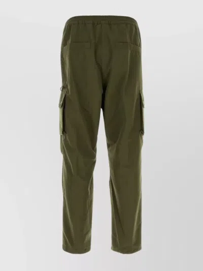 Carhartt Irwin Pant With Elastic Waistband And Cargo Pockets In Green
