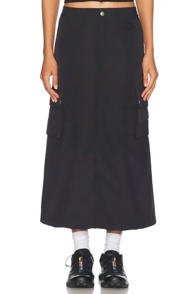 Carhartt W Jet Cargo Skirt Cotton Lane Poplin In Black