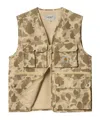 Carhartt Beige Printed Poplin Irwin Vest In Nude