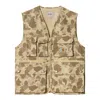 Carhartt Beige Printed Poplin Irwin Vest In Xx Camo Duck Desert