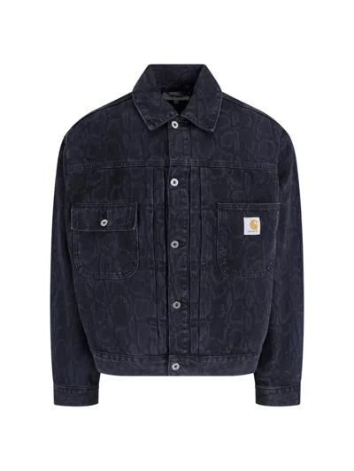 Carhartt Black Belmar Snake Camo Denim Jacket In Blue