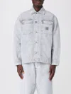 Carhartt Wip Button-up Organic Cotton Jacket In Gray