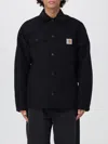 Carhartt Michigan Coat Cotton Long Jacket In Black