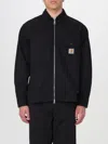 Carhartt Wip Casual Jacket With Corduroy Collar And Versatile Design In Black