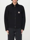 Carhartt Structured Collared Front Pocket Long Sleeve Jacket In Schwarz