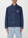 Carhartt Logo Double Front Denim Jacket In Blue