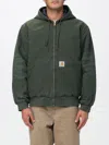 Carhartt Hooded Blazer With Front Pockets And Ribbed Cuffs In Green
