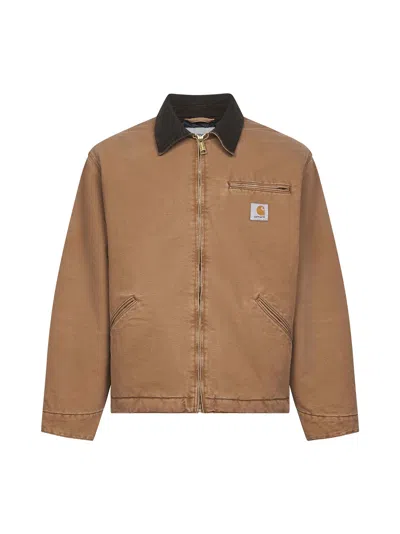 Carhartt Jacket  Wip Og Detroit In Brown