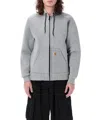 Carhartt Car-lux Logo-patch Jacket In Grey