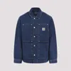 Carhartt Logo Double Front Denim Jacket In Blue