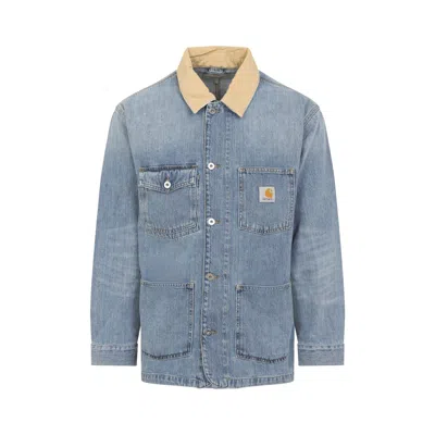 Carhartt Wip Blue Dusty Cotton Warren Chore Coat