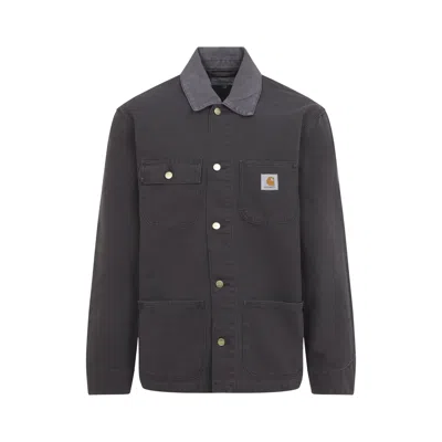 Carhartt Michigan Collared Coat Front Pockets In Brown