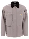 Carhartt Wip Waterproof Grey Jacket With Velvet Collar
