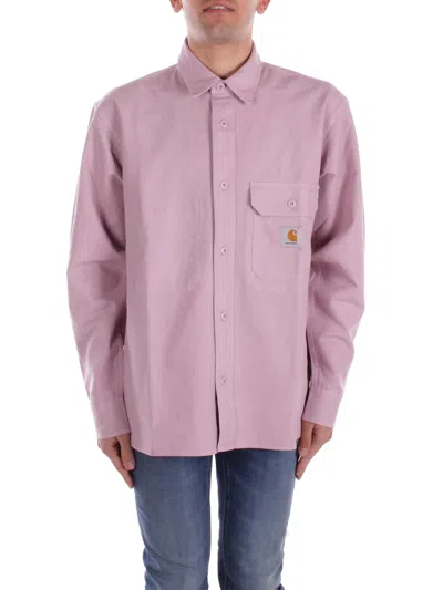 Carhartt Long-sleeve Pocket Shirt In Pink