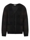 Carhartt Checked Pattern Long Sleeve Cardigan In Black