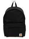 Carhartt Logo-patch Zip-fastening Backpack In Black