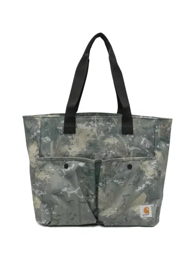 Carhartt Jake Camouflage Pocket Tote Bag In Green