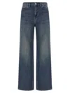 Carhartt Jane Denim Trousers With Belt Loops And Pockets In Blue