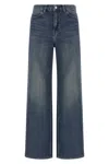Carhartt Jane Denim Trousers With Belt Loops And Pockets In Blue