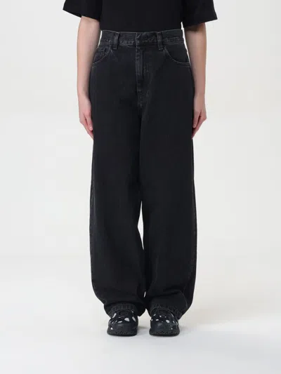 Carhartt Black Cotton Wide Jeans