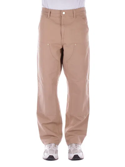 Carhartt Jeans In Dusty H Brown Beige