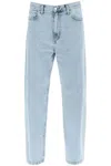 Carhartt Wide Leg Cotton Blend Denim Trousers In Blue (blue)