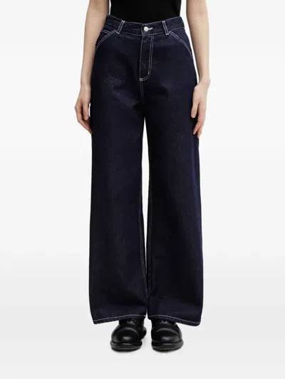 Carhartt Jens Contrast-stitch Jeans In Blue