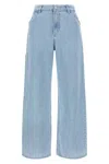 Carhartt Wide Leg Trousers Pockets In Blue