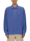 Carhartt Jersey Piquescript In Blue