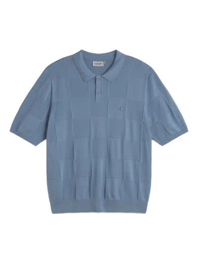 Carhartt Jersey Polo Shirt In Blue