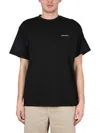 Carhartt T-shirt With Logo Embroidery In Black