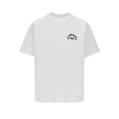 Carhartt Jersey T-shirt With Logo Embroidery In White