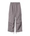 Carhartt Cargo Style Cotton Poplin Trousers In Gray