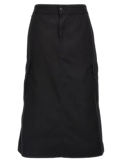 Carhartt W Jet Cargo Skirt Cotton Lane Poplin In Black