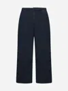 Carhartt Judd Hubbard Cotton Trousers In Black Stone Dyed