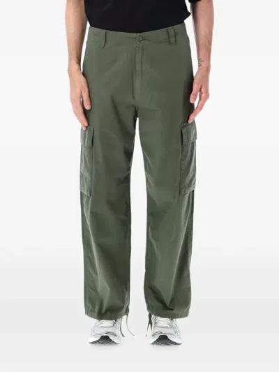 Carhartt Kade Logo-patch Cargo Pants In Green