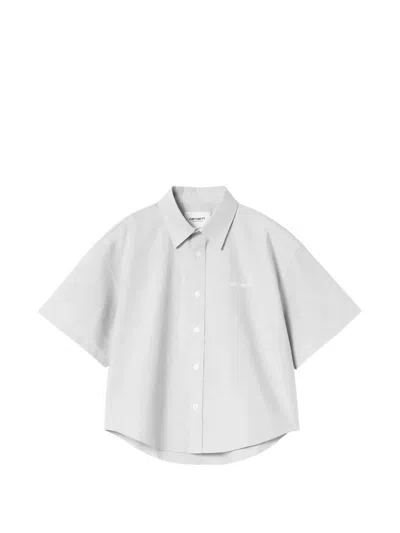 Carhartt Kaia Logo-embroidered Shirt In White