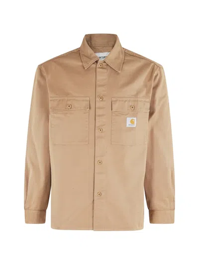 Carhartt Kelly Buttoned Shirt Jacket In Neutral