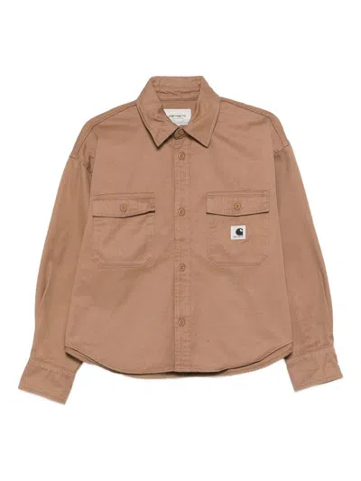 Carhartt 'kelly' Cotton Shirt  Wip In Brown