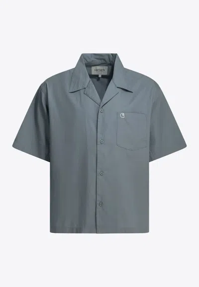 Carhartt Wip Kendry Short-sleeve Camp Shirt In Blue