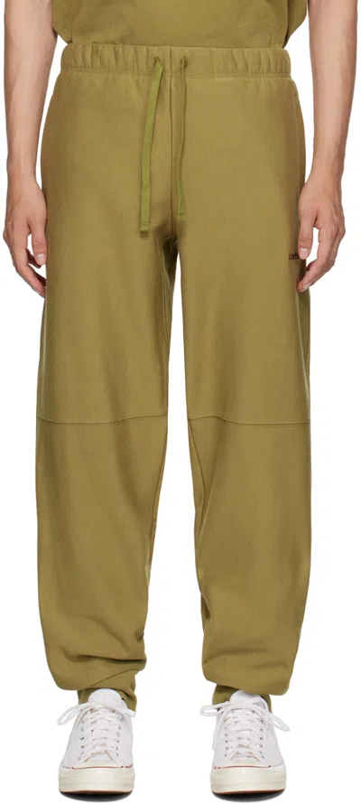 Carhartt Khaki American Script Sweatpants In 1n3 Larch