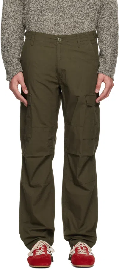 Carhartt Khaki Aviation Cargo Pants In Green
