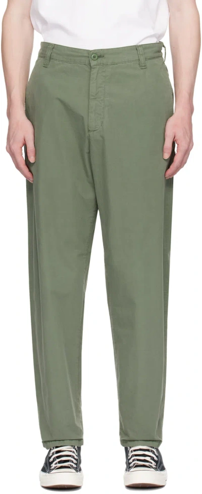 Carhartt Khaki Calder Trousers In 667 Dollar Green